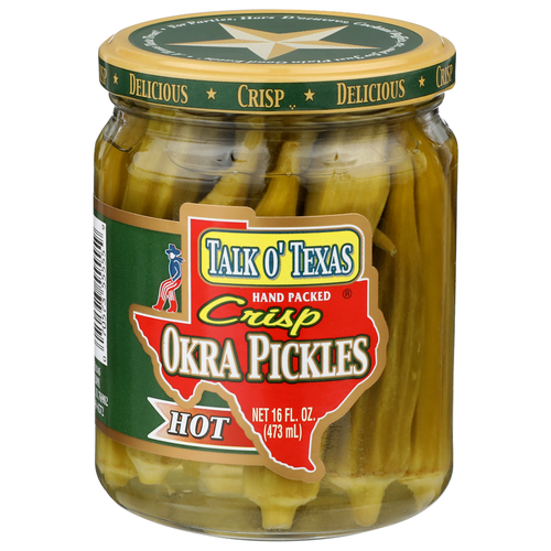 Talk O' Texas Hot Crisp Okra Pickles - 16 Fluid Ounce