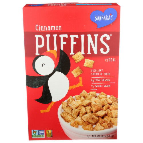 BARBARA's Puffins Cereal Cinnamon - 10 Ounce - 1 Count