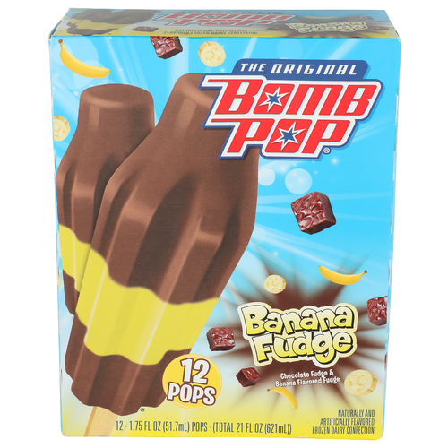 The Original Bomb Pop Banana Fudge - 1.75 Fluid Ounce - 12 Count