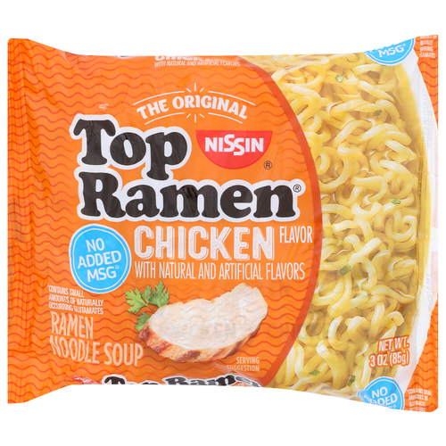 Nissin Top Ramen Chicken Flavor The Original Noodle Soup - 3 Ounce