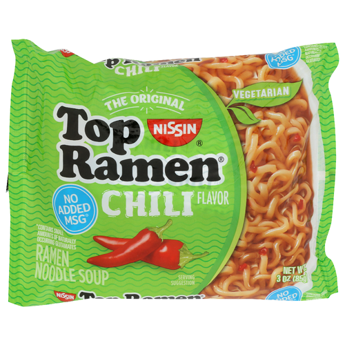 Nissin Top Ramen Chili Flavor Noodle Soup - 3 Ounce