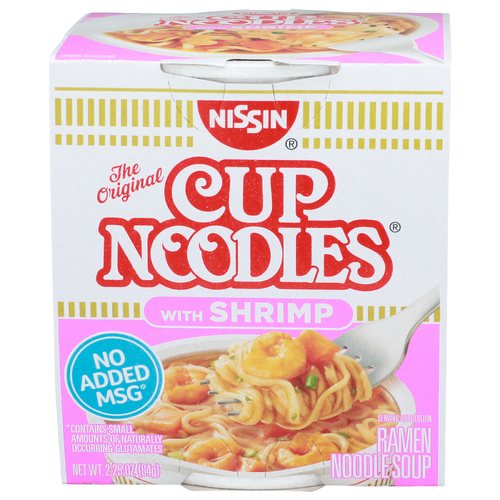 Nissin Cup Noodles With Shrimp Ramen Noodle Soup The Original - 2.25 Ounce