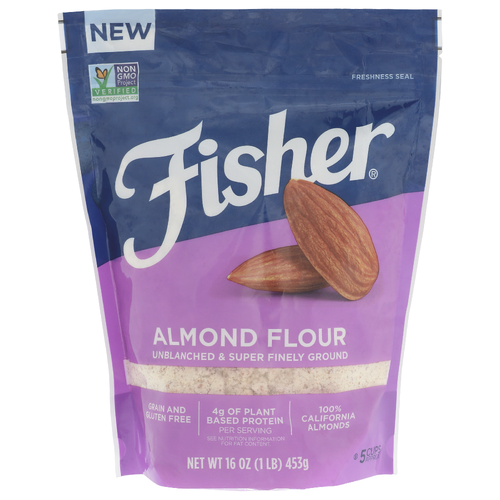 Fisher Unblanched & Super Finely Ground Chef's Naturals Almond Flour - 16 Ounce