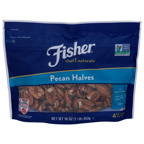 Fisher Chef's Naturals Pecan Halves - 16 Ounce