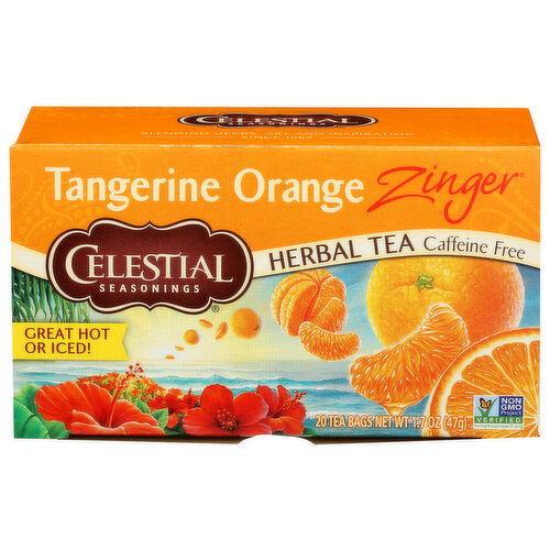 Celestial Seasonings Tea Tangerine Orange Zinger - 0.085 Ounce - 20 Count