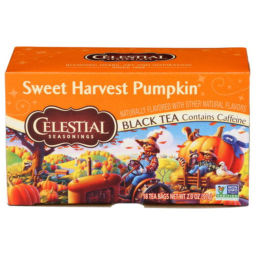 Celestial Seasonings Sweet Harvest Pumpkin Holiday Black Tea - 0.111 Ounce - 18 Count
