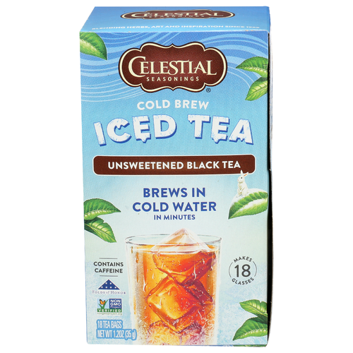 Celestial Seasonings 6/18 Cold Brew Unsweetened Tea - 0.067 Ounce - 18 Count