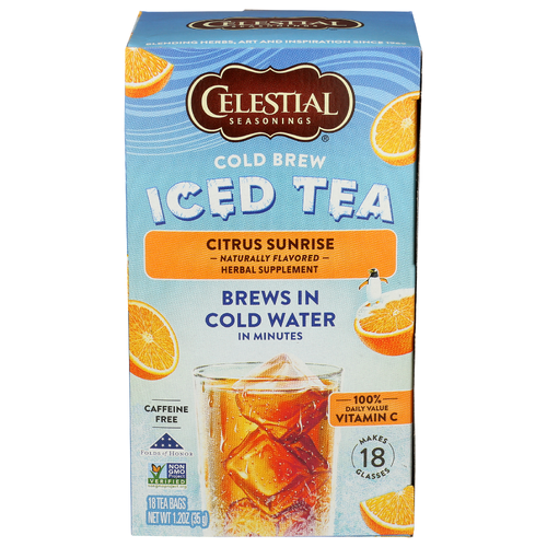Celestial Seasonings Citrus Sunrise Cold Brew Iced Tea Bags - 0.067 Ounce - 18 Count Image 1 of 2