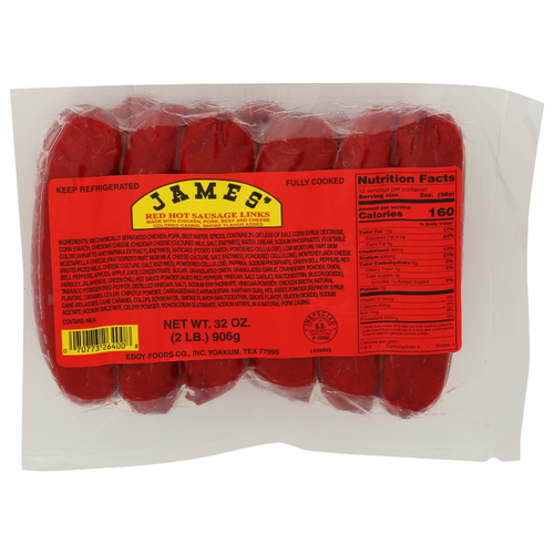 Carolina Pride Eddy Red Hot Links - 32 Ounce Image 1 of 4