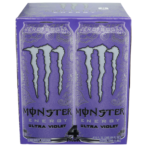 Monster Ultra Violet Energy Drink - 16 Fluid Ounce - 4 Count