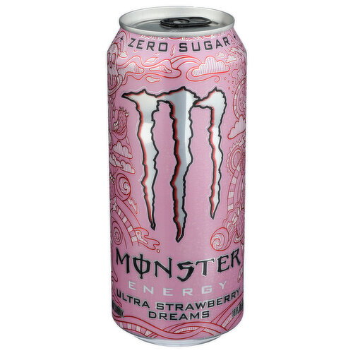 Monster Energy Zero Sugar Ultra Strawberry Dreams Drink - 16 Fluid Ounce Image 1 of 4