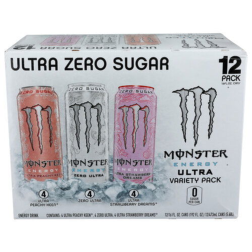 Monster Energy Ultra Zero Sugar Variety Pack - 16 Fluid Ounce - 12 Count Image 1 of 4