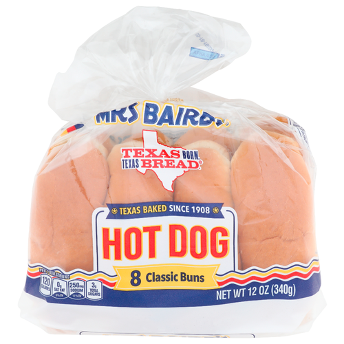Mrs Baird's Hot Dog - 1.5 Ounce - 8 Count