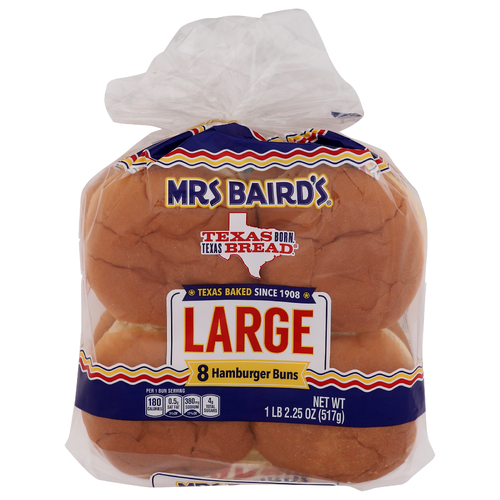 Mrs Baird's Large Hamburger Buns - 2.281 Ounce - 8 Count