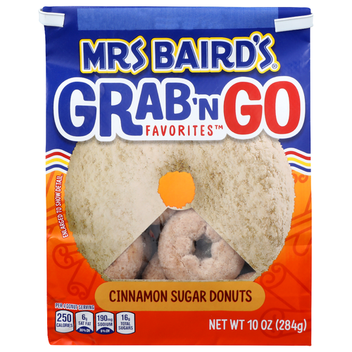 Mrs Baird's Grab'n Go Favorites Cinnamon Sugar Dounts - 10 Ounce