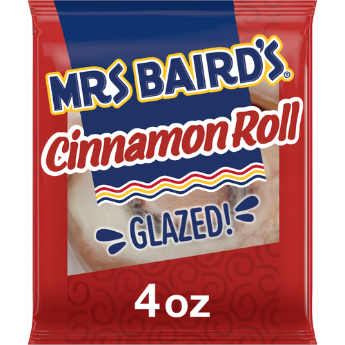 Mrs Baird's Individual Glazed! Cinnamon Roll, Sugar Pastries, Pouch - 4 Ounce