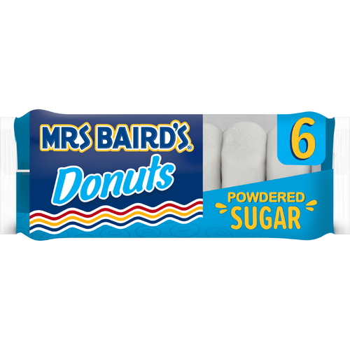 Mrs Baird's Powdered Sugar Mini Donuts - 3 Fluid Ounce Image 1 of 4