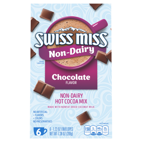 Swiss Miss Non-Dairy Chocolate Flavored Hot Cocoa Mix, Packets - 7.38 Ounce