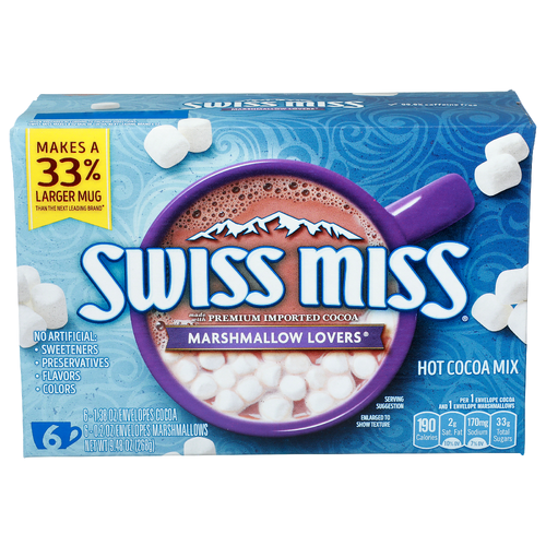 Swiss Miss Marshmallow Lovers Hot Cocoa Mix - 1.58 Ounce - 6 Count