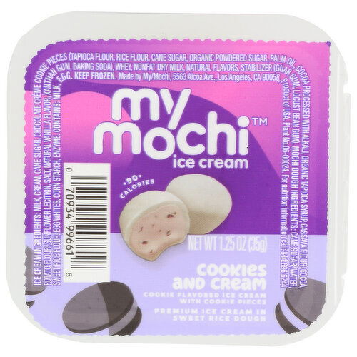My Mochi Cookies & Cream Ice Cream - 1.25 Ounce Image 1 of 4
