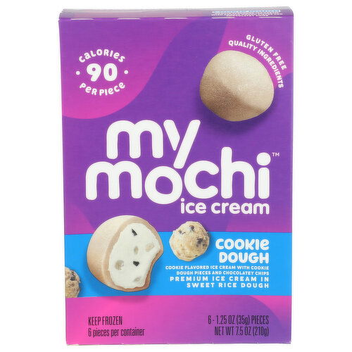 MY/MOCHI Ice Cream Cookie Dough Frozen My Mochi - 1.25 Ounce - 6 Count