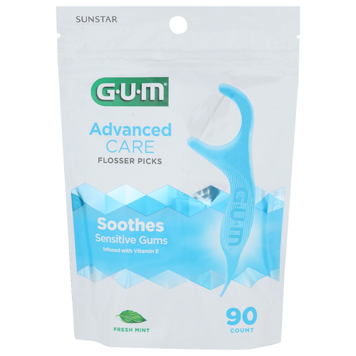 GUM Fresh Mint Advanced Care Flosser Picks - 90 Count
