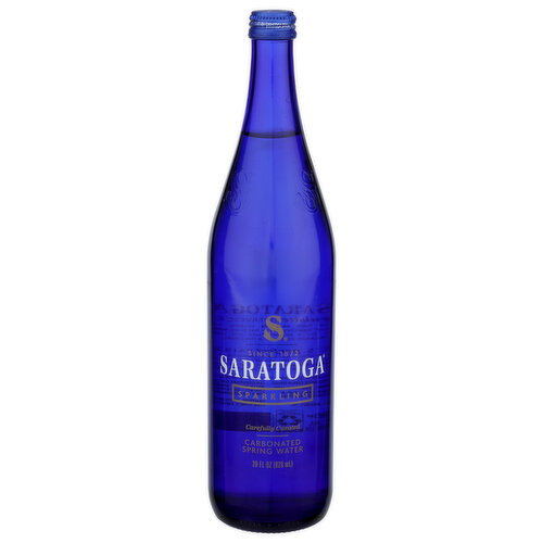 Saratoga Sparkling Glass Spring Water - 28 Fluid Ounce Image 1 of 3