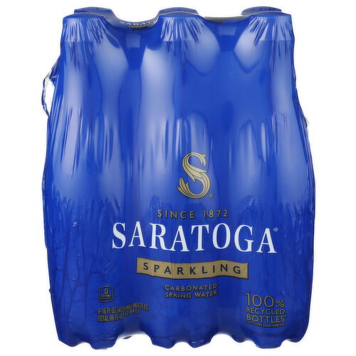 Saratoga Sparkling Spring Water - 16 Fluid Ounce - 6 Count Image 1 of 3