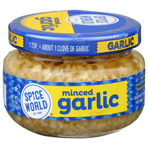 Spice World Minced Garlic - 4.5 Ounce
