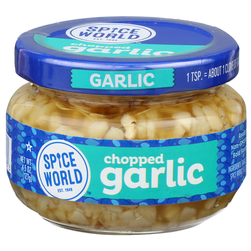 Spice World Chopped Garlic - 4.5 Ounce