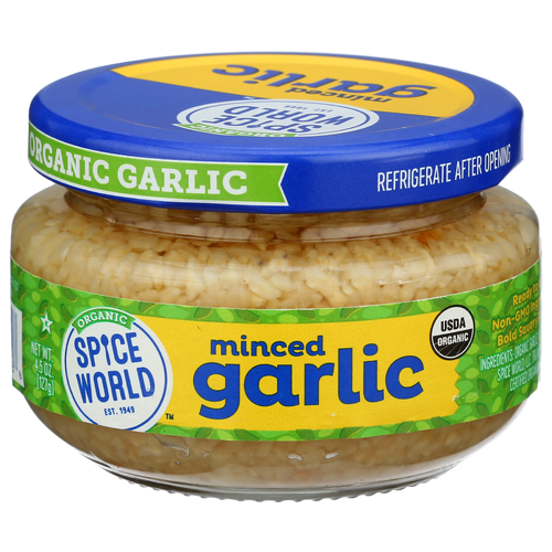 Spice World Minced Garlic - 4.5 Ounce