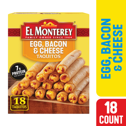 El Monterey Egg, Bacon And Cheese Breakfast Taquitos , Frozen - 18 Ounce