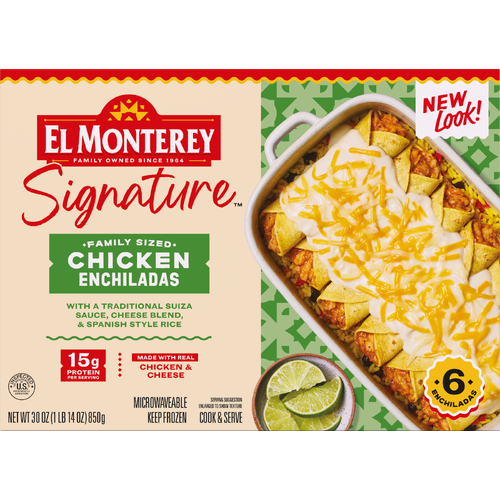 El Monterey Signature Family Size Chicken Enchiladas, Frozen - 30 Ounce
