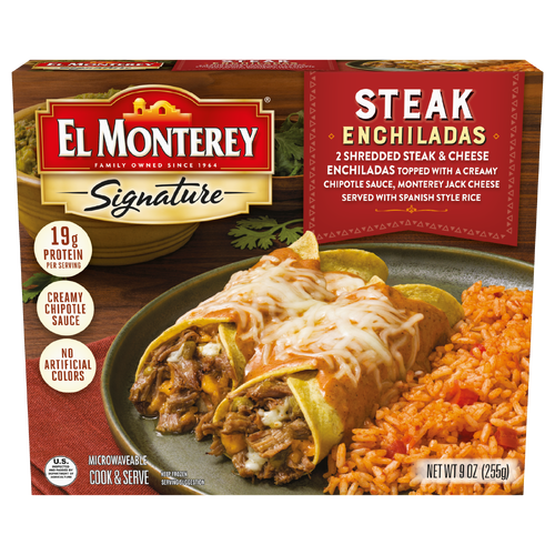 El Monterey Signature Entrée Steak Enchilada, Frozen - 9 Ounce