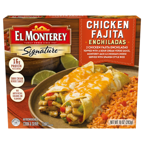 El Monterey Signature Entrée Chicken Fajita Enchilada, Frozen - 10 Ounce
