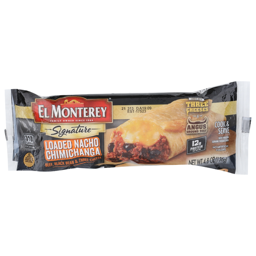 El Monterey Beef, Black Bean & Three-cheese Loaded Macho Chimichanga - 4.8 Ounce