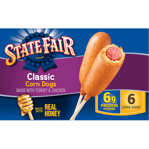State Fair Fully Cooked Classic Corn Dogs, Frozen - 2.667 Ounce - 6 Count Image 1 of 4