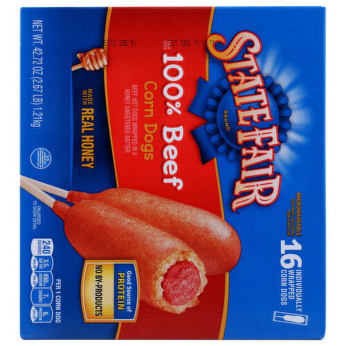 BROOKSHIRE'S St Fair Beef Corn Dog Inv Wrp - 2.67 Ounce - 16 Count