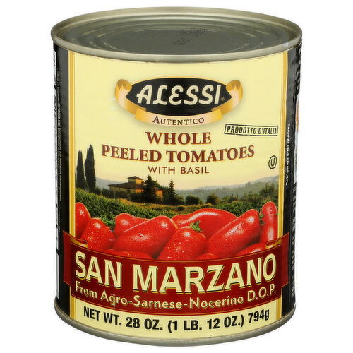 ALESSI Tomato Peeled San Marzano - 28 Ounce