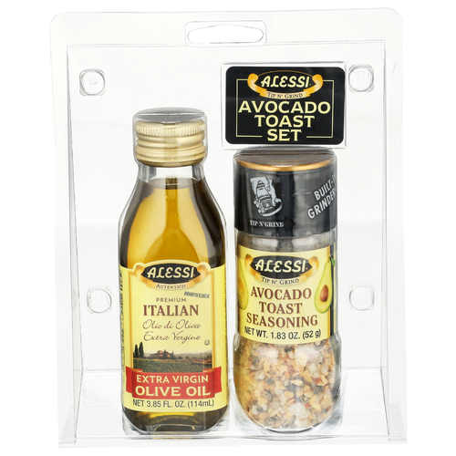 Alessi Extra Virgin Olive Oil And Avocado Toast Seasoning Set - 4.46 Fluid Ounce