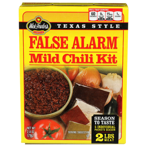 Wick Fowler's Chili Mix False Alarm Mld - 0.56 Ounce - 5 Count