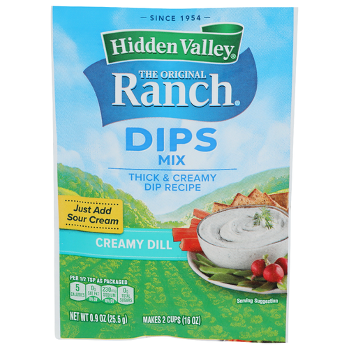 Hidden Valley Creamy Dill Thick & Creamy Dip Recipe Dips Mix - 0.9 Ounce