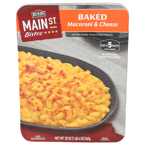 Resers With Real Cheddar Cheese & Elbow Macaroni Main St. Bistro Macaroni & Cheese - 20 Ounce Image 1 of 4