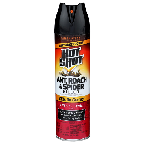Hot Shot Fresh Floral Scent Ant, Roach & Spider Killer - 17.5 Ounce
