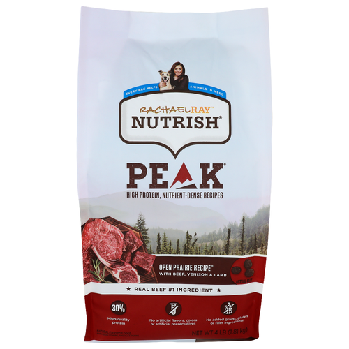Rachael Ray Nutrish Open Prairie Recipe With Beef, Venison & Lamb Peak Dog Food - 4 Pound