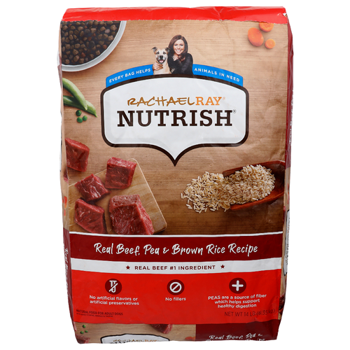 Rachael Ray Nutrish Real Beef, Pea & Brown Rice Recipe Dog Food - 14 Pound