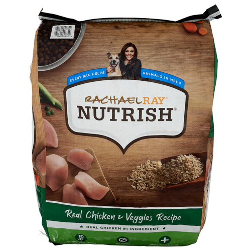 Rachael Ray Nutrish Real Chicken & Veggies Recipe Natural Food For Adult Dogs - 28 Pound