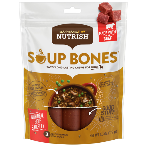 Rachael Ray Nutrish Beef And Barley Flavor Soup Bones - 6.3 Ounce