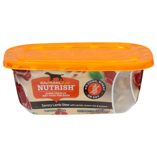 Rachael Ray Nutrish Savory Lamb Stew With Carrots, Brown Rice & Spinach Wet Food For Dogs - 8 Ounce