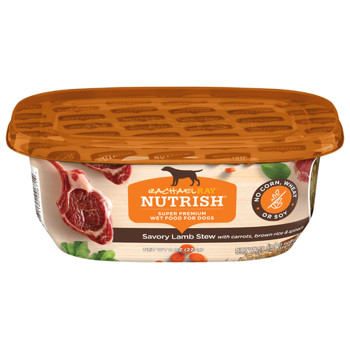 Rachael Ray Nutrish Savory Lamb Stew With Carrots, Brown Rice & Spinach Wet Food For Dogs - 8 Ounce